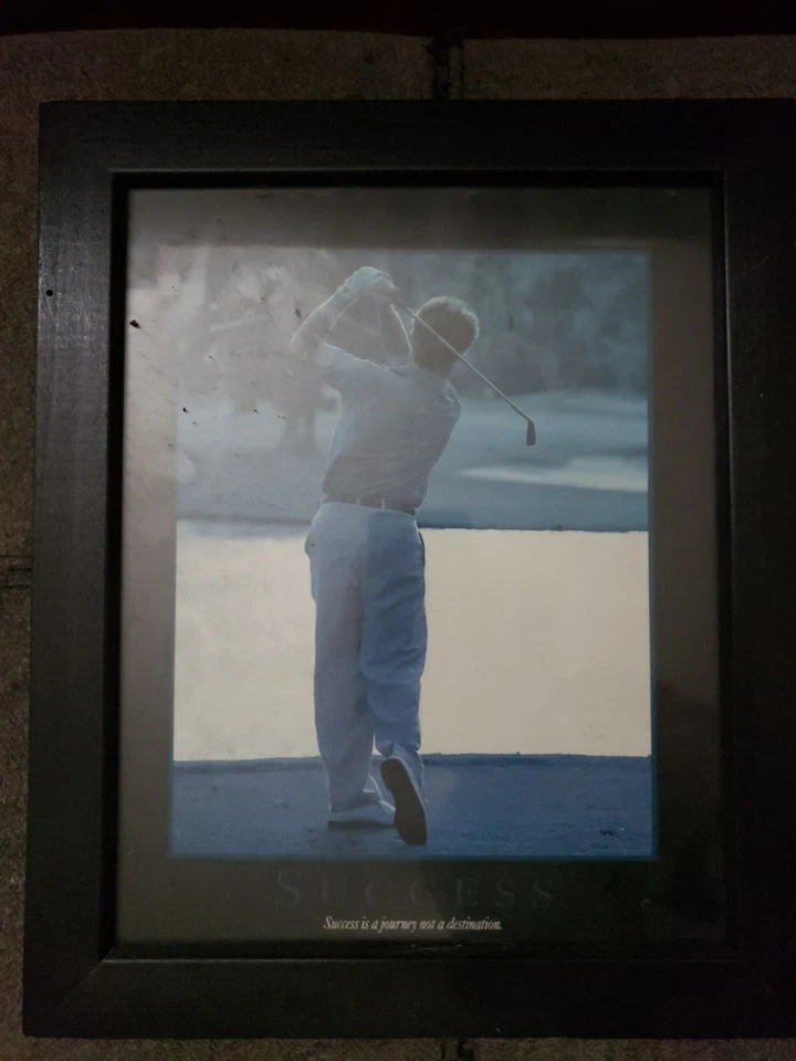Póster de golf motivacional enmarcado "Éxito" Foto 2 de 2