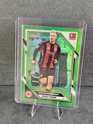 Jonathan Burkardt, 2026, Topps Chrome Bundesliga, Green Refractor, /99, Frankfur
