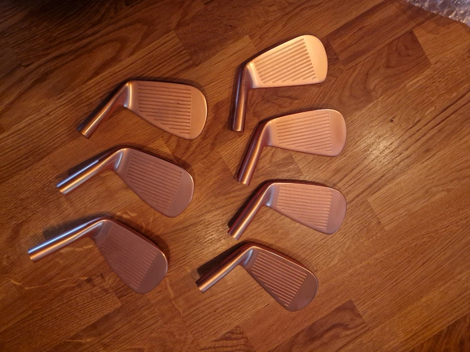 Forged 1020 s golf blade mens iron heads in raw copper finish 4-pw BRAND NEW - Image 4 of 4