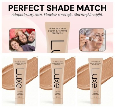 3*30ml Luxe Research Color Changing Foundation 12-Hour Wear Natural Dewy Finish