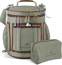 Crochet Bag Organizer   Durable Knitting Bag, Yarn Organizer for Accessories and