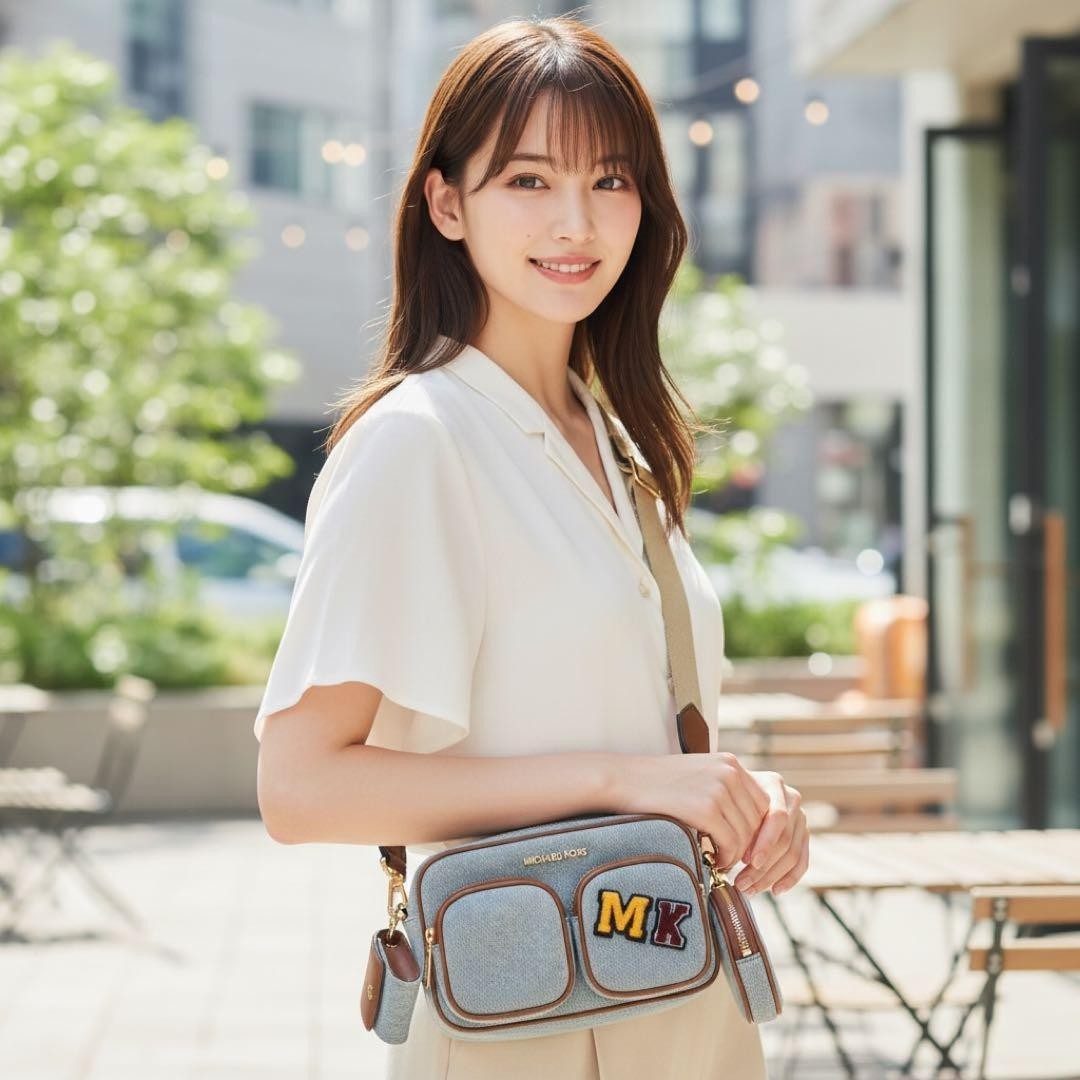 Michael Kors Denim Patchwork Camera Bag Crossbody… - image 2