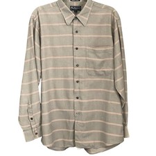 Vintage Burberrys of London Men's Plaid 100 Cotton Button Up Shirt Large USA