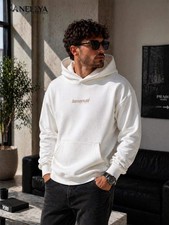 Lamanuel Mens Sweatshirt Off White Hooded