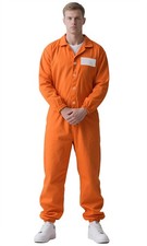 HOMELEX Orange Prison Jumpsuit Costume Men Halloween Jail Large, Prisoner