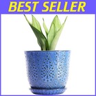Durable 10-Inch Bohemian Plant Pot - Flower Pot with Drainage & Elegant Design