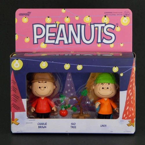 Peanuts Charlie Brown, Linus and Sad Tree Vinyl Figures Super7