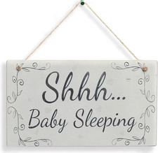 Shhh Baby Sleeping-Baby Sleeping Sign Front Door Decor Newborn New Baby Gift Do