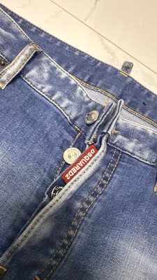 Dsquared2 Men's Blue Wash Skinny Slim Fit Cotton Denim Jeans Logo 5-Pocket