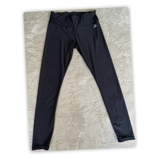 Leggings Reebok para mujer de longitud completa con logotipo delantero y trasero negros M