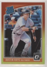 2018 Panini Donruss Optic Rated Rookie Red & Yellow Prizm Austin Hays #58 f0v