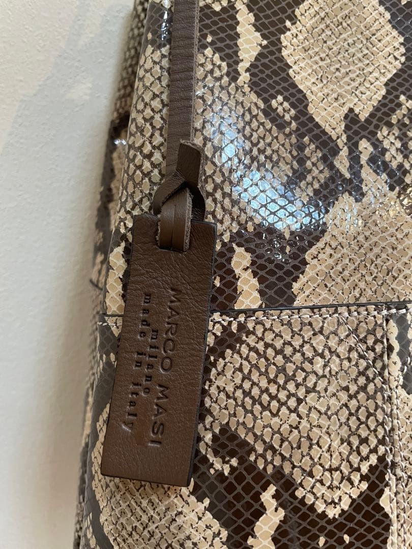 Marco Masi Python Pattern Tote Bag 2Way Shoulder … - image 4