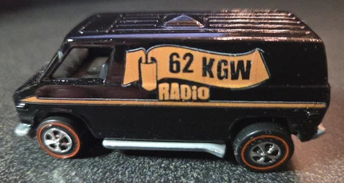 Custom Made Hot Wheels Redline Super Van 62 KGW Radio Promo Black Hong Kong 1974