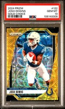 2024 PANINI PRIZM JOSH DOWNS #122 GOLD CHOICE 10/10 PSA 10 POP 1