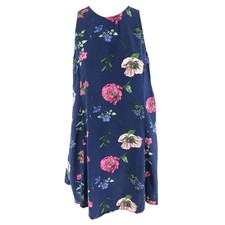 Old Navy Shift Babydoll Dress Floral Mini Sleeveless Blue Size S