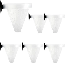 Senzeal 6PCS Aquarium Live Red Worm Cone Feeder Plastic Frozen Brine Shrimp Fish