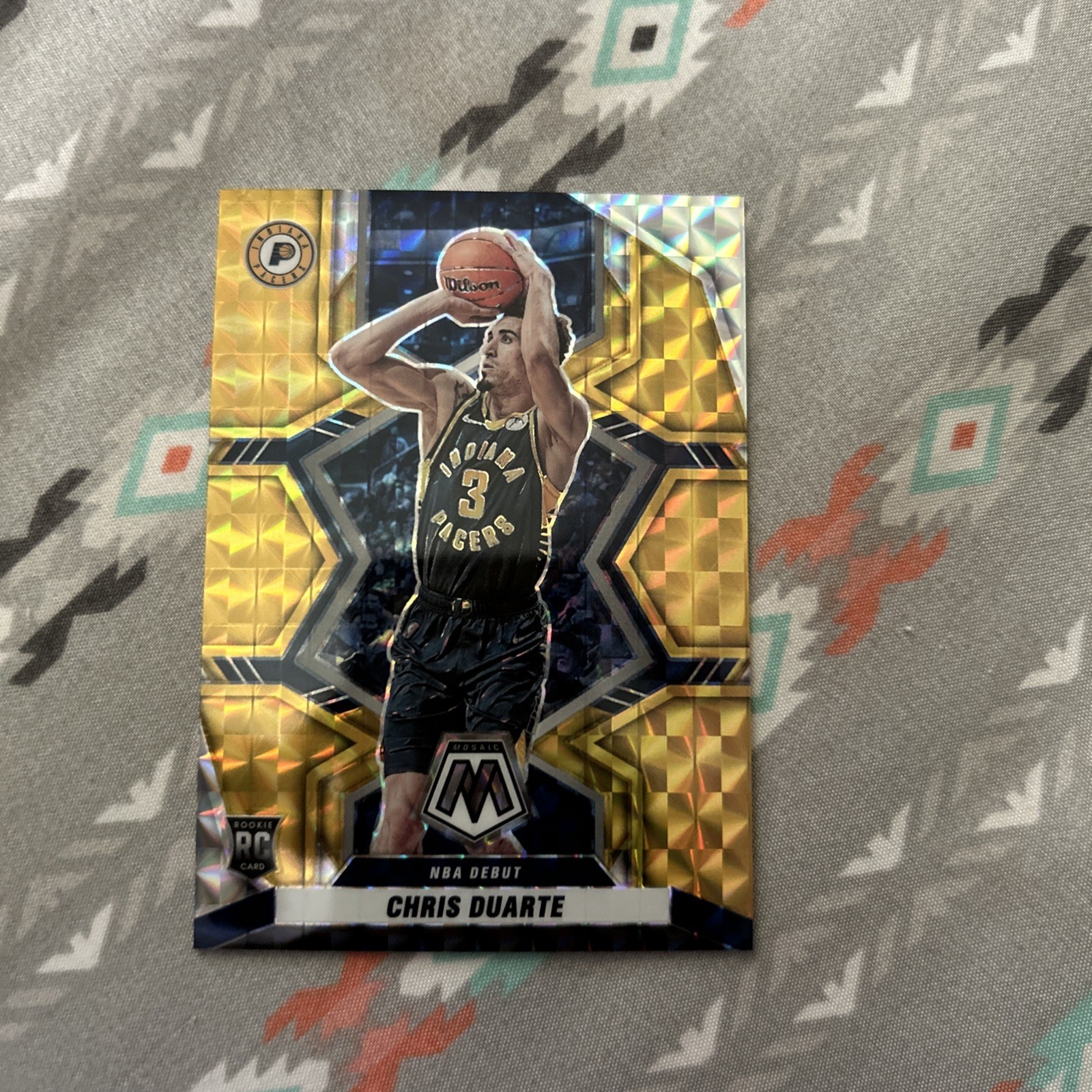 21-22 Panini Mosaic Chris Duarte Rc Gold Mosaic 9/10 No. 270 SSP