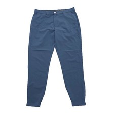 Primo Golf Pants Men 35R Blue Tapered Performance Jogger Stretch Ankle Zip