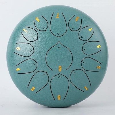 Stahlzungen Trommel Handpan 12'' 13 Töne C-Dur Steel Tongue Drum mit Schlägel