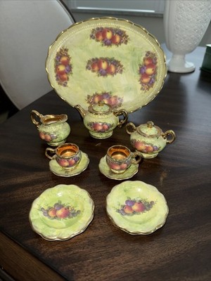 Royal Albert Fruit Miniature Tea Set Made In England Bone China Set of 2