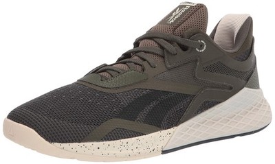 Sz 10  Reebok Mens Nano X Cross Trainer, Poplar Green/Black/Alabaster, 10 Medi..