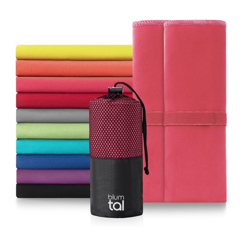 Linlook Lot 2 Serviettes Microfibre Ultra Absorbantes 100x50 Cm – Séchage Rapide, Compactes, Antibactériennes Pour Sport, Voyage, Gym, Yoga, Plage & Camping