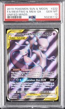 2019 POKEMON SUN & MOON UNIFIED MINDS #222 FULL ART/MEWTWO & MEW GX PSA 10 on eBay
