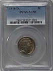 1918-D 5C Buffalo Nickel PCGS AU58