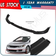 For 2006-2011 Honda Civic 4Dr Glossy Black Front Bumper Lip Spoiler Cover Trim