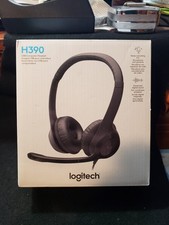 Logitech H390 Black Over the Ear Headset NIB Noise Canceling Mic - Sealed
