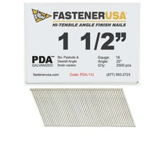 1-1/2" ANGLE FINISH NAILS 16GA GALV 2,500ct | PDA-112