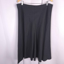 Eileen Fisher Skirt Womens M L Linen Midi A Line Pull On Classic Minimalist