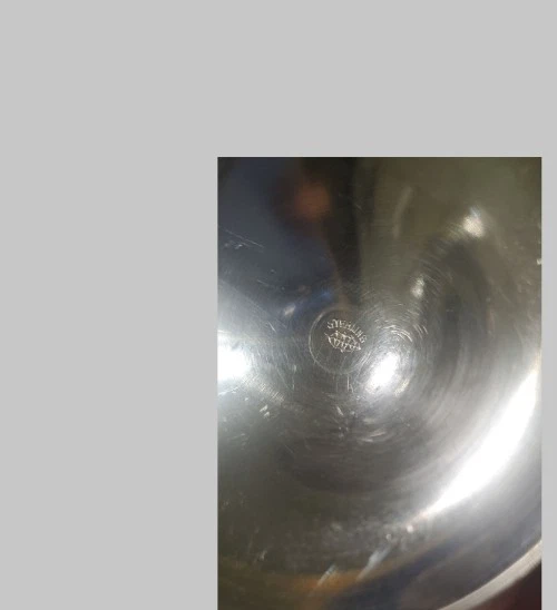 Tarro de mostaza Webster Sterling con revestimiento de vidrio cobalto Foto 4 de 4