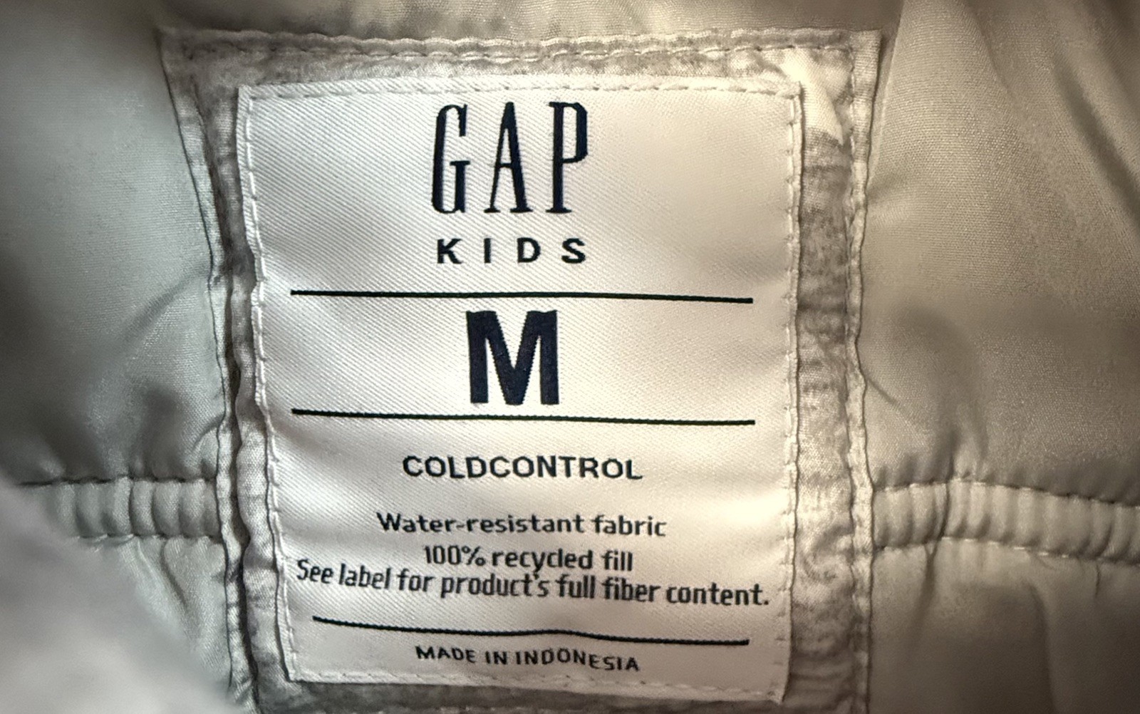 Gap Kids Girls M Gray Star Print Puffer Vest Cold Control