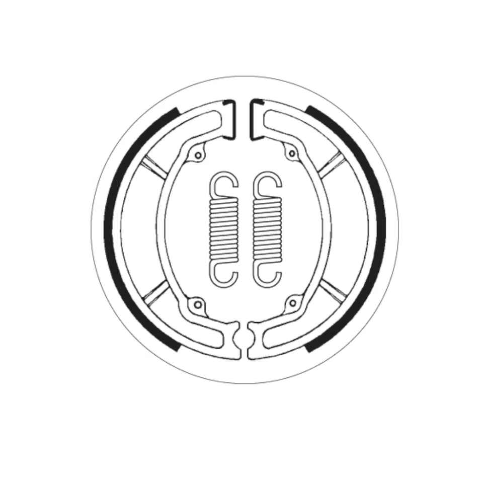 Zapatas de freno para YAMAHA XT 350 1985-1988 Rear SBS Foto 2 de 4