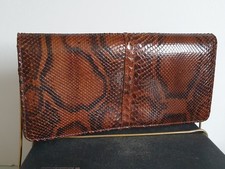 Antike Clutch Schlangenleder Damen Handtasche Tragekette 1920er 