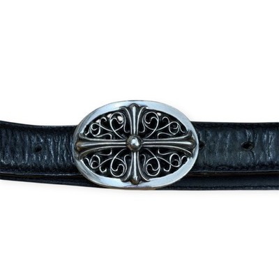 Chrome Hearts 1.0 inch Oval Keeper Cross Belt Fits 30-36 VERY RARE