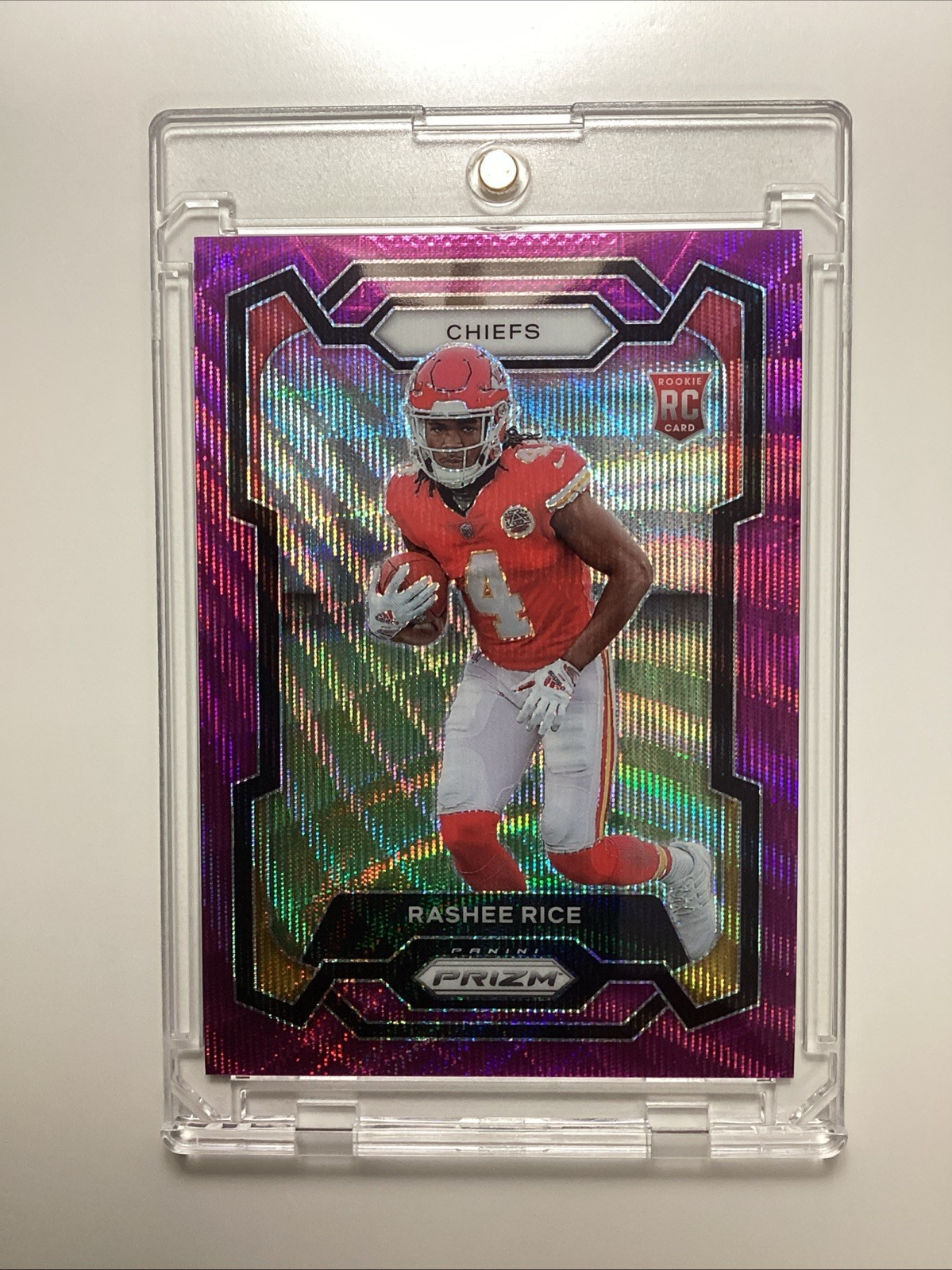 2023 Panini Prizm - Rookies Rashee Rice #350 Purple Wave Prizm /99 (RC)