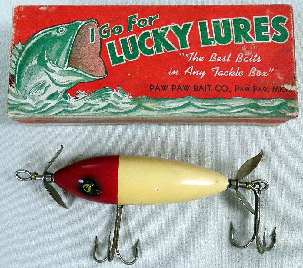 VINTAGE Paw Paw Underwater 3 Hameçons Minnow Vintage