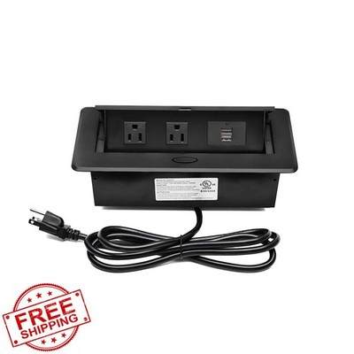 Kungfuking Pop Up Power Strip USB Black