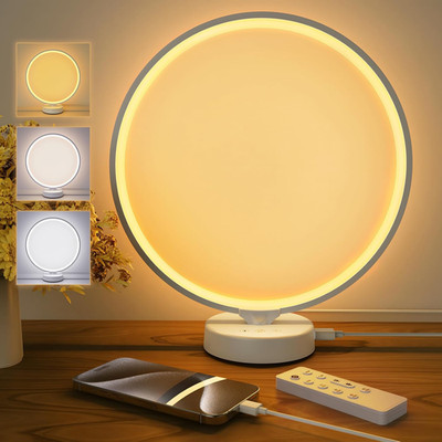 Sun Lamp 10000 Lux Light Therapy Lamp, Uv-Free with Remote Control, 3 Color Temp