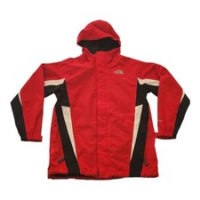 The North Face Boys HyVent Rain Jacket Red Black White L Large 14/16 Waterproof