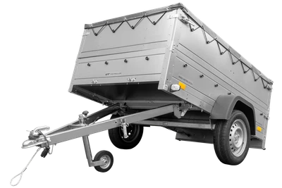 UNITRAILER Anhänger kippbar GARDEN TRAILER 201 KIPP mit zusätzlichen Bordwänden und Plane