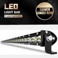 144W Single Row LED Light Bar 50in Ultra-Slim Combo Beam for Offroad 4x4 ATV