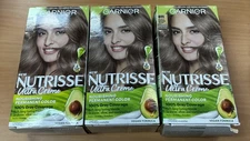 (3) Garnier Nutrisse 811 Medium Extra Ash Blonde Nourishing Permanent Hair Color