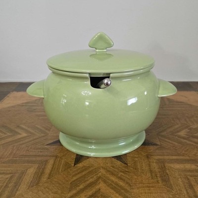 Vintage Chantal Green Ceramic Soup Tureen with Lid & Ladle, 3.25 Quart Serving