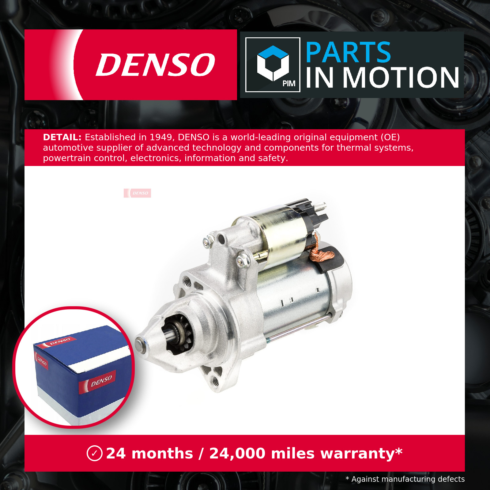 Starter Motor fits MERCEDES GLC350 C253, X253 2.0 16 to 19 M274.920 Denso New
