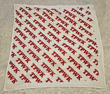 Vintage TPWK Treat People with Kindness White Red Bandana Handkerchief