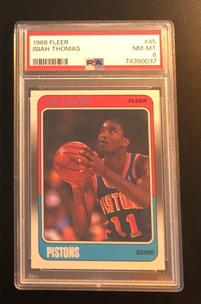 Isiah Thomas 1988-89 Fleer PSA 8 NM-MT