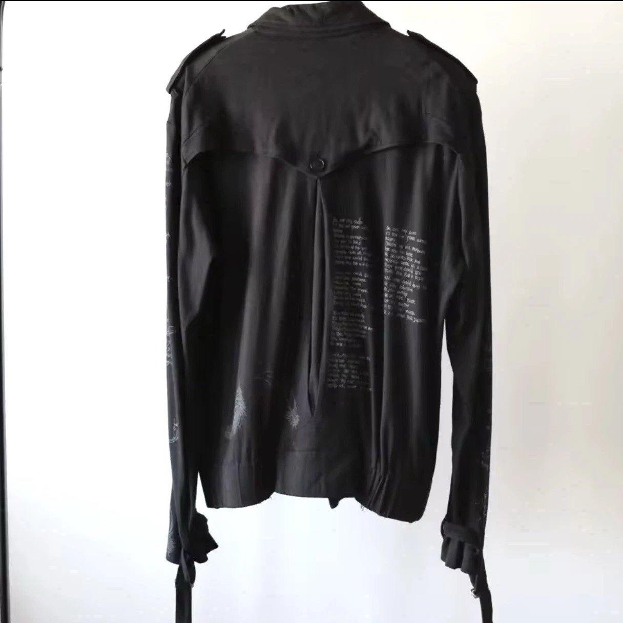 Number (N)ine Takahiro Miyashita Black Biker Jacket L Zip/Button Pockets - product detail image 13